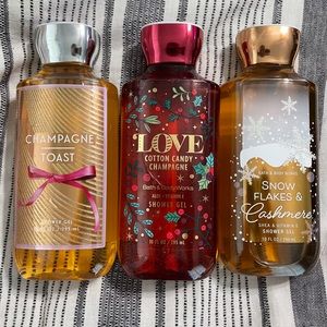 Set of 3 Bath and Body Works shower gels